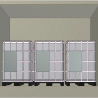 Wellblech Container für 3 IBC